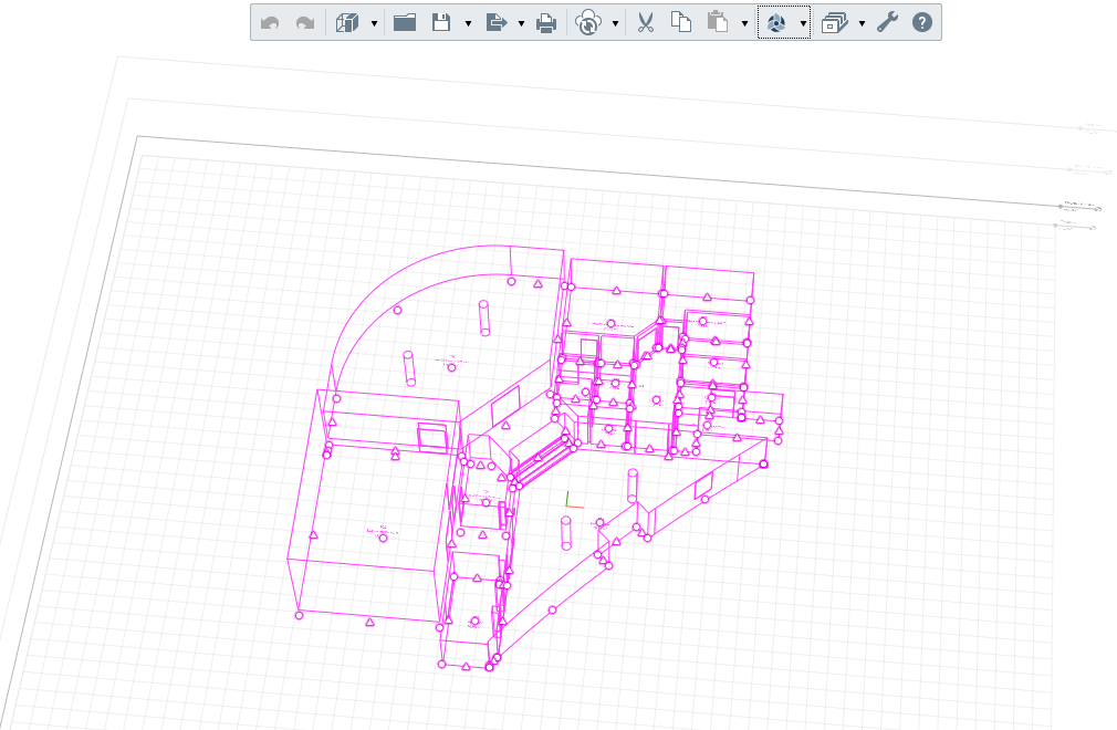 Выбранные помещения в 3D-модели Renga для экспорта в Аэропро.Эксперт